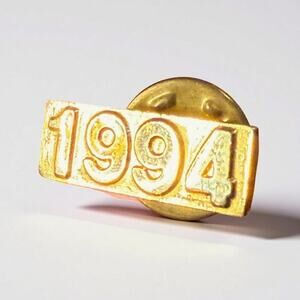 Vintage 1994 Lapel Pin Gold Tone Letterman Jacket Commemorative Pin